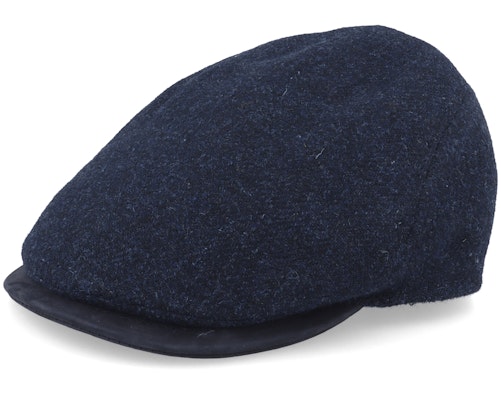 Blue Line Melfi Shetland Wool Blue Flat Cap - Main Image