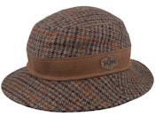 Max Virgin Wool/Cashmere Brown Check Bucket