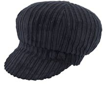 Sophie W Cotton Velvet Black Vega cap - MJM Hats