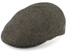 Country Virgin Wool Dark Green Hr Flatcap - MJM Hats