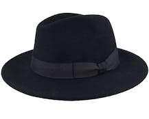 Blue Line Brazil Wool/Cashmere Black Fedora - MJM Hats