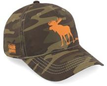 Hunting Cap Camo Brown Moose Adjustable - MJM Hats