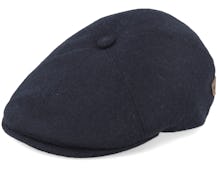 Rebel 32 Organic Wool/Cashmere Black Flat Cap - MJM Hats