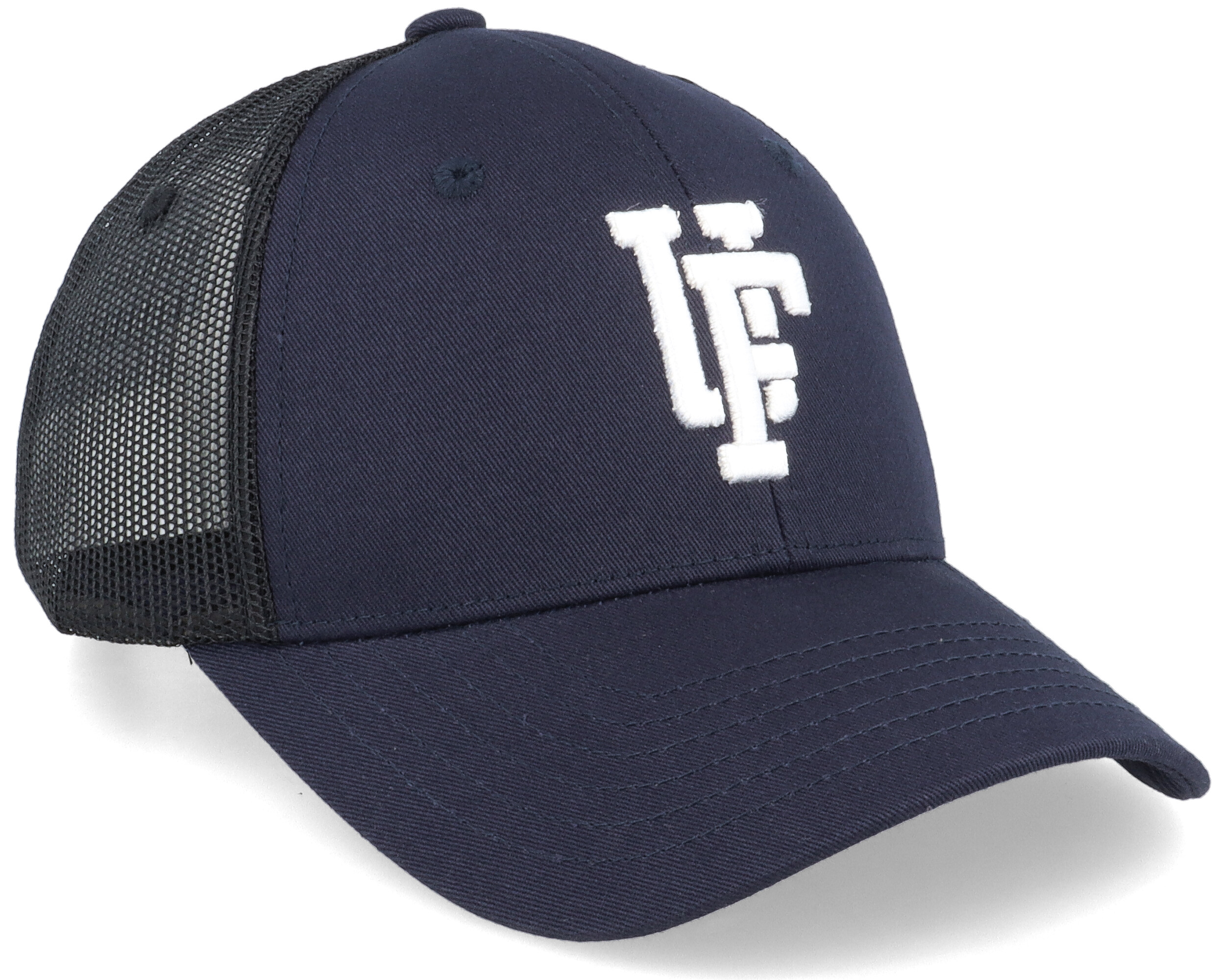 Alternativ bild 1 för Upfront - Blå trucker Keps - Spinback Navy Blue/White Trucker @ Hatstore