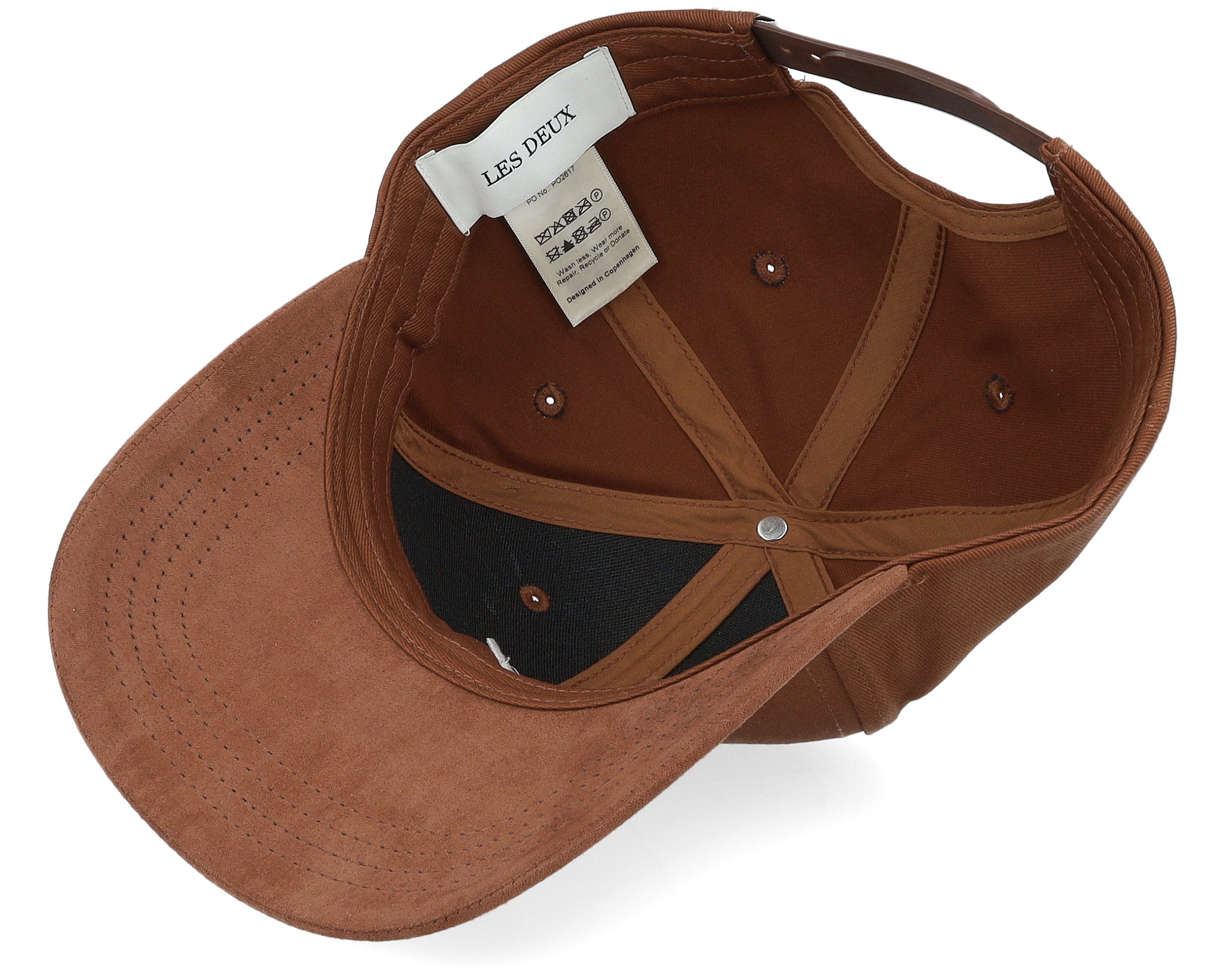 Baseball Cap Suede Ii Caramel Brown Light Ivory Adjustable Les Deux Cap Hatstoreaustralia