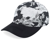 Jacquard Baseball Cap White/Black Adjustable