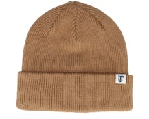 Frankie Recycled Beanie Tobacco Brown Cuff - Upfront