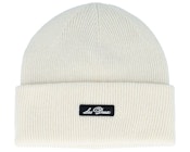 Wayne Logo Patch Beanie Ivory Cuff