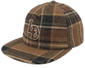Ld Check Letterman Cap Monk's Robe Brown Snapback