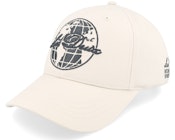 Globe Logo Baseball Cap Ivory Adjustable
