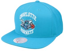 Charlotte Hornets Team Ground Hwc Teal Snapback - Mitchell & Ness