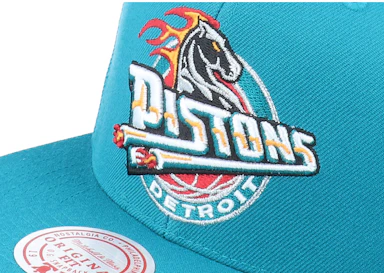 Detroit Pistons Team Ground Hwc Teal Snapback Mitchell Ness
