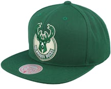 Milwaukee Bucks Team Ground Green Adjustable - Mitchell & Ness