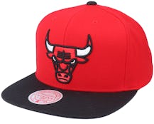 Chicago Bulls Wool 2 Tone Red/Black Snapback - Mitchell & Ness