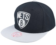 Brooklyn Nets Core Basic Black/Grey Snapback - Mitchell & Ness