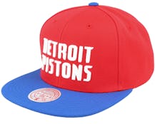 Detroit Pistons Core Basic Red/Royal Snapback - Mitchell & Ness