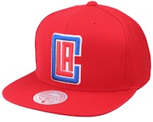 Los Angeles Clippers Team Ground Red Snapback - Mitchell & Ness