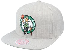Boston Celtics Team HWC Heather Grey Snapback - Mitchell & Ness