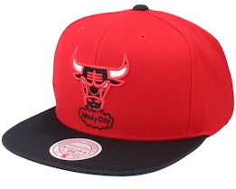 Chicago Bulls Wool 2 Tone Hwc Red/Black Snapback - Mitchell & Ness