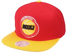 Houston Rockets Wool 2 Tone Hwc Red/Gold Snapback - Mitchell & Ness