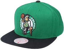 Boston Celtics Wool 2 Tone Dad Hat Hwc Dark Green Snapback - Mitchell & Ness