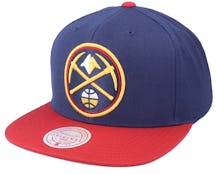 Mitchell & Ness Denver Nuggets NBA Core Basic Snapback Hat Adjustable Cap HWC - Royal/Black