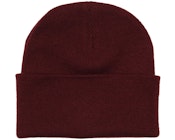 Burgundy Cuff Blank Beanie