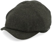Classic Cap Olive Melange Newsboy Flat Cap