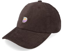 Soft Slussen Corduroy Mountain Logo Coffee Brown Dad Cap - Dedicated