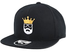 Logo Crown Black Snapback - Bearded Man