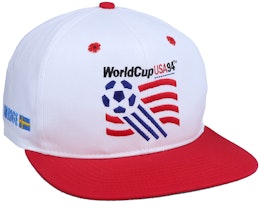 World Cup Logo Sweden White/Red Vintage Snapback - Twins Enterprise