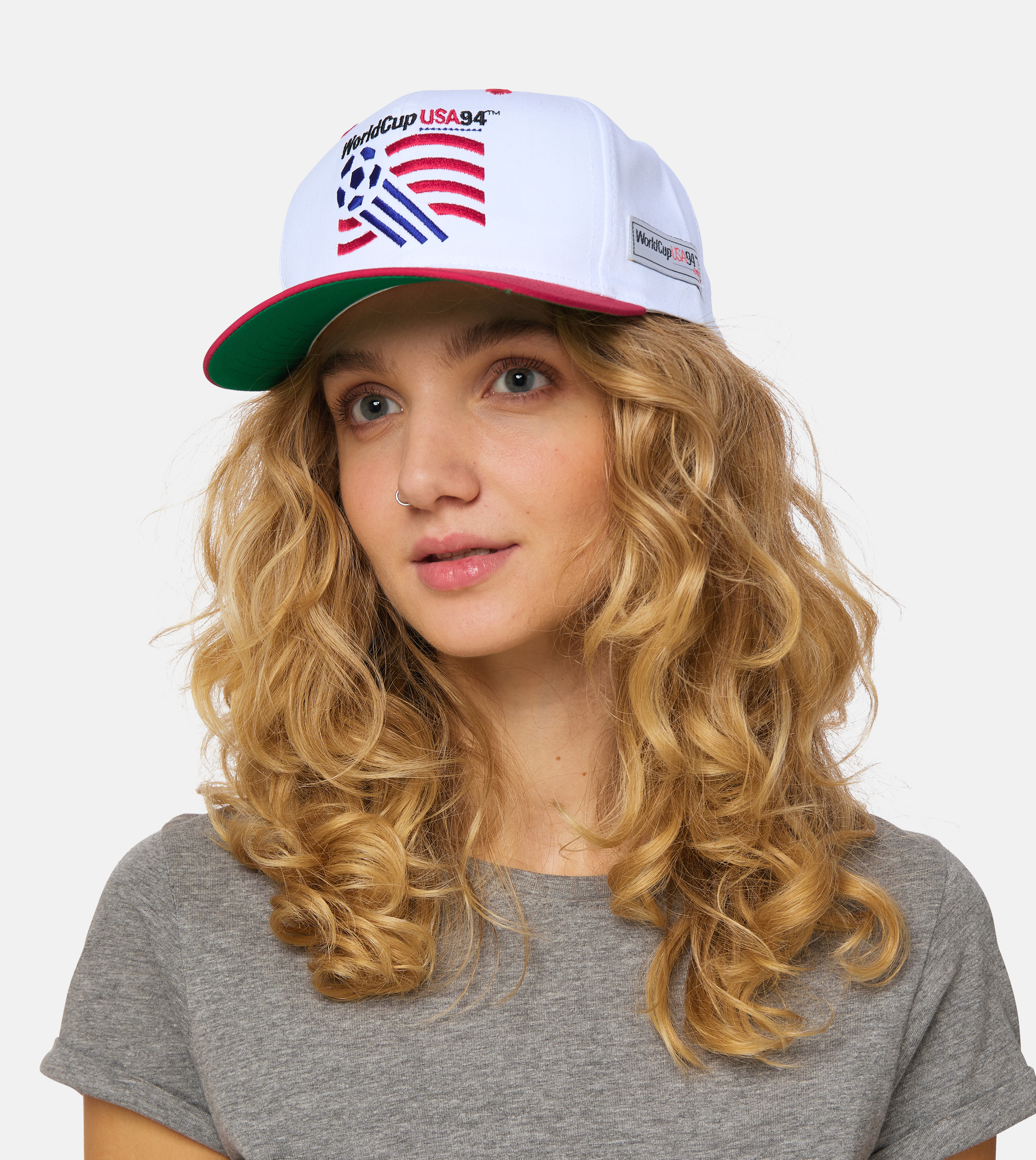 1994 World Cup Logo Mascot White/Red Vintage Snapback