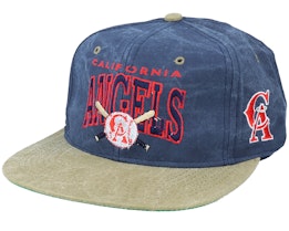 Los Angeles Angels California Angels Arch MLB Vintage Blue/Brown Snapback - Twins Enterprise