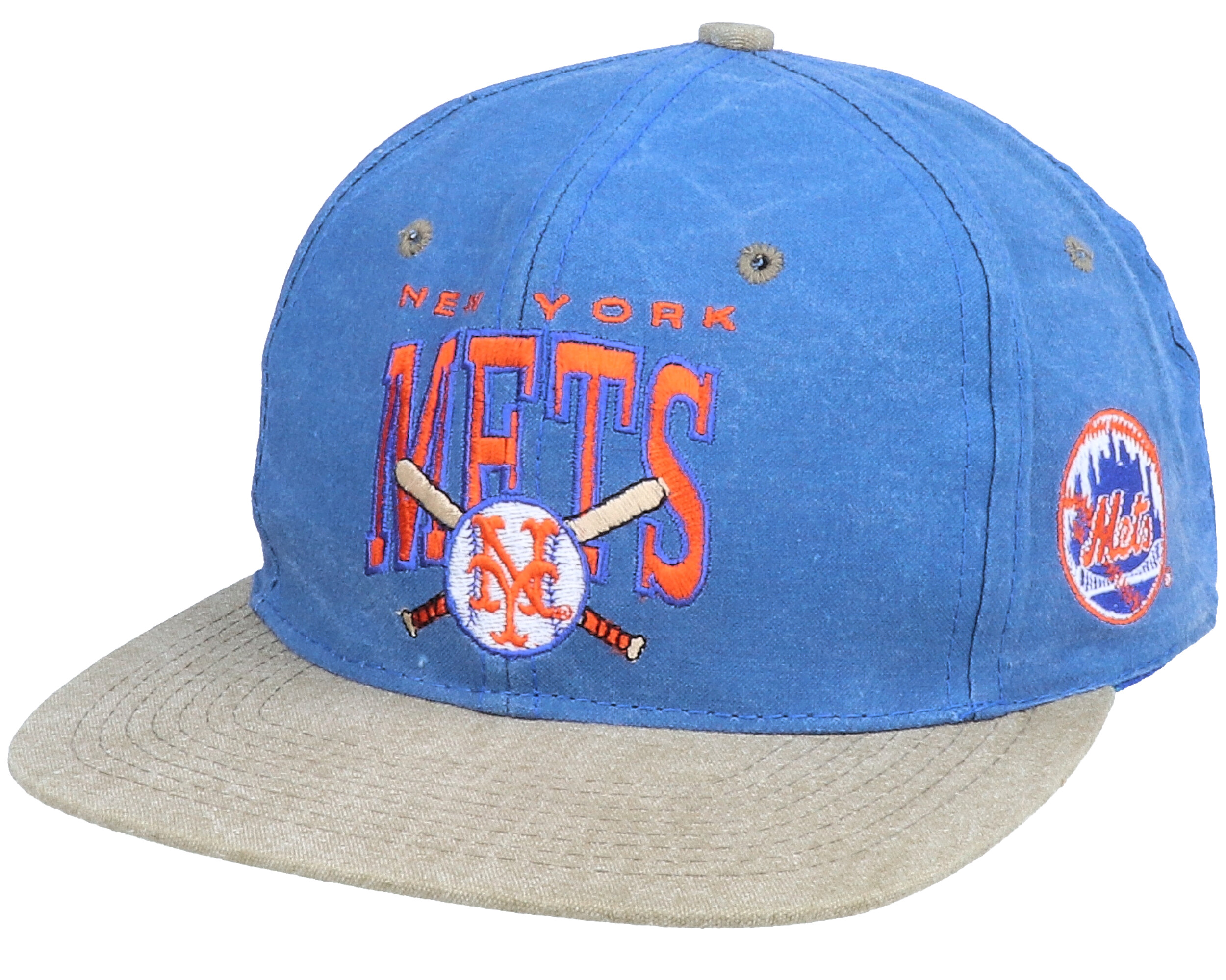 New York Mets Arch MLB Vintage Blue/Khaki Snapback - Twins 