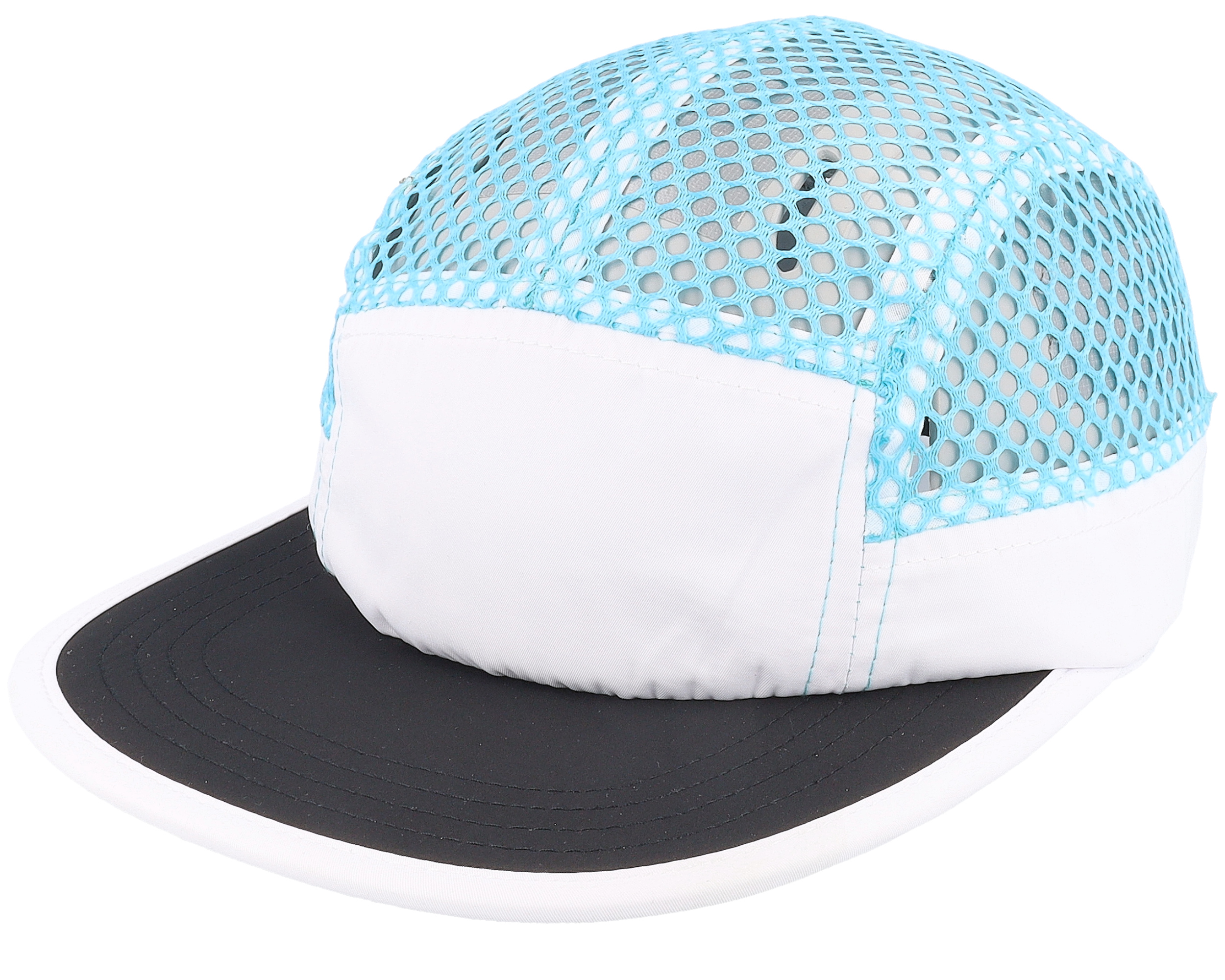 Mesh Net Teal/White/Black 5-panel - Kumo cap | Hatstoreworld.com