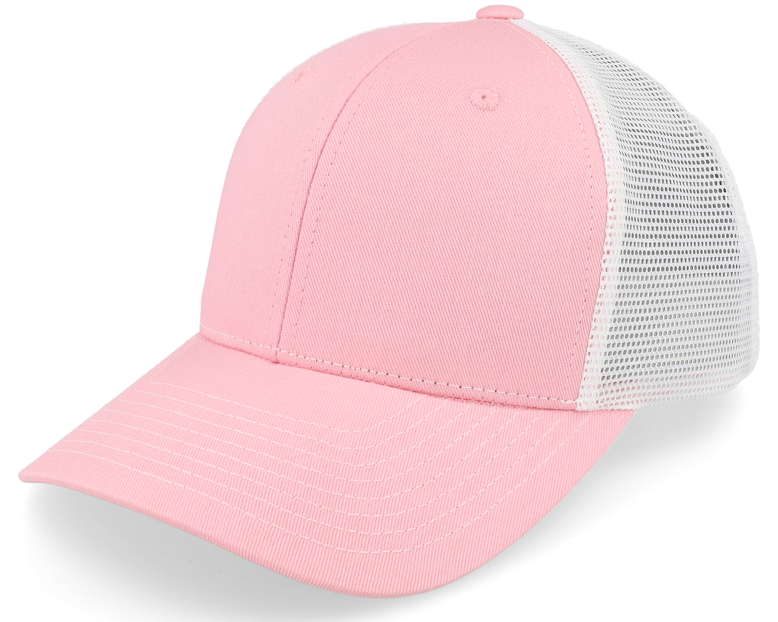 Pink/White/White Contrast Stitch Trucker - Equip Cap | Hatstoreworld.com