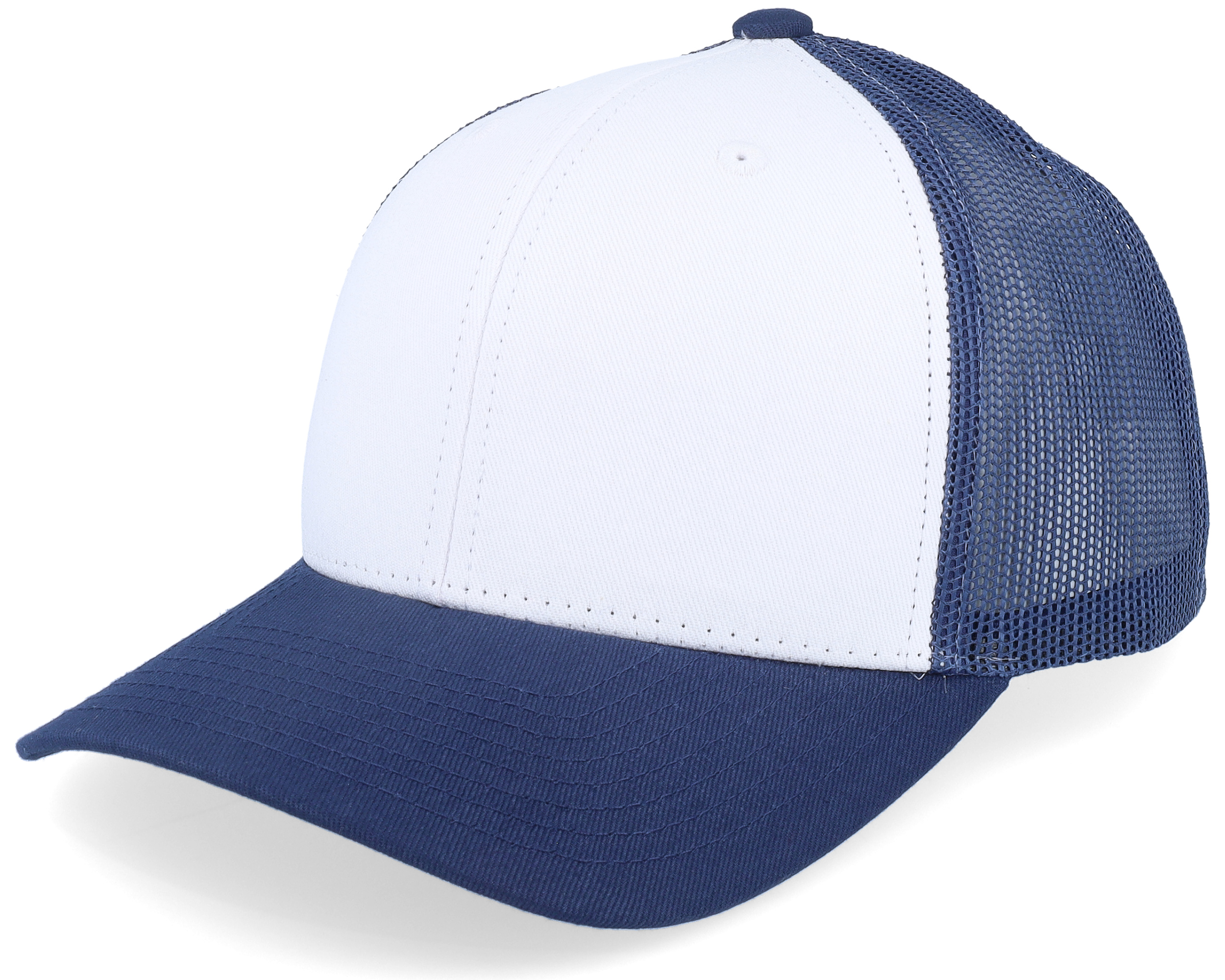 Navy and sales white trucker hat