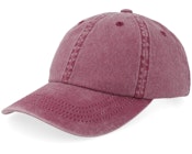Kids Maroon Pigment Washed Dad Cap