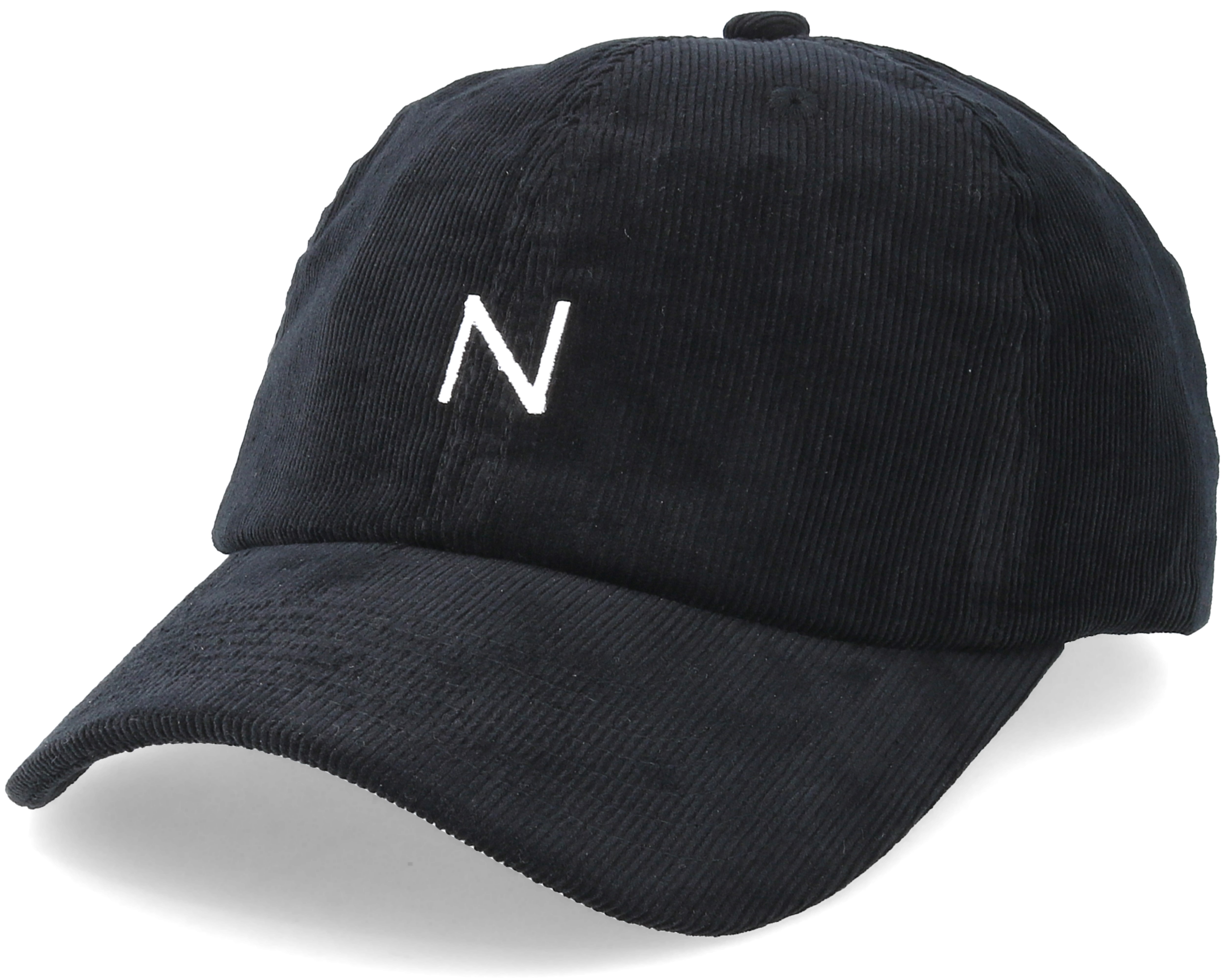 black corduroy baseball cap