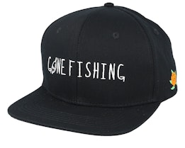 Gone Fishing Black Snapback - Sqrtn