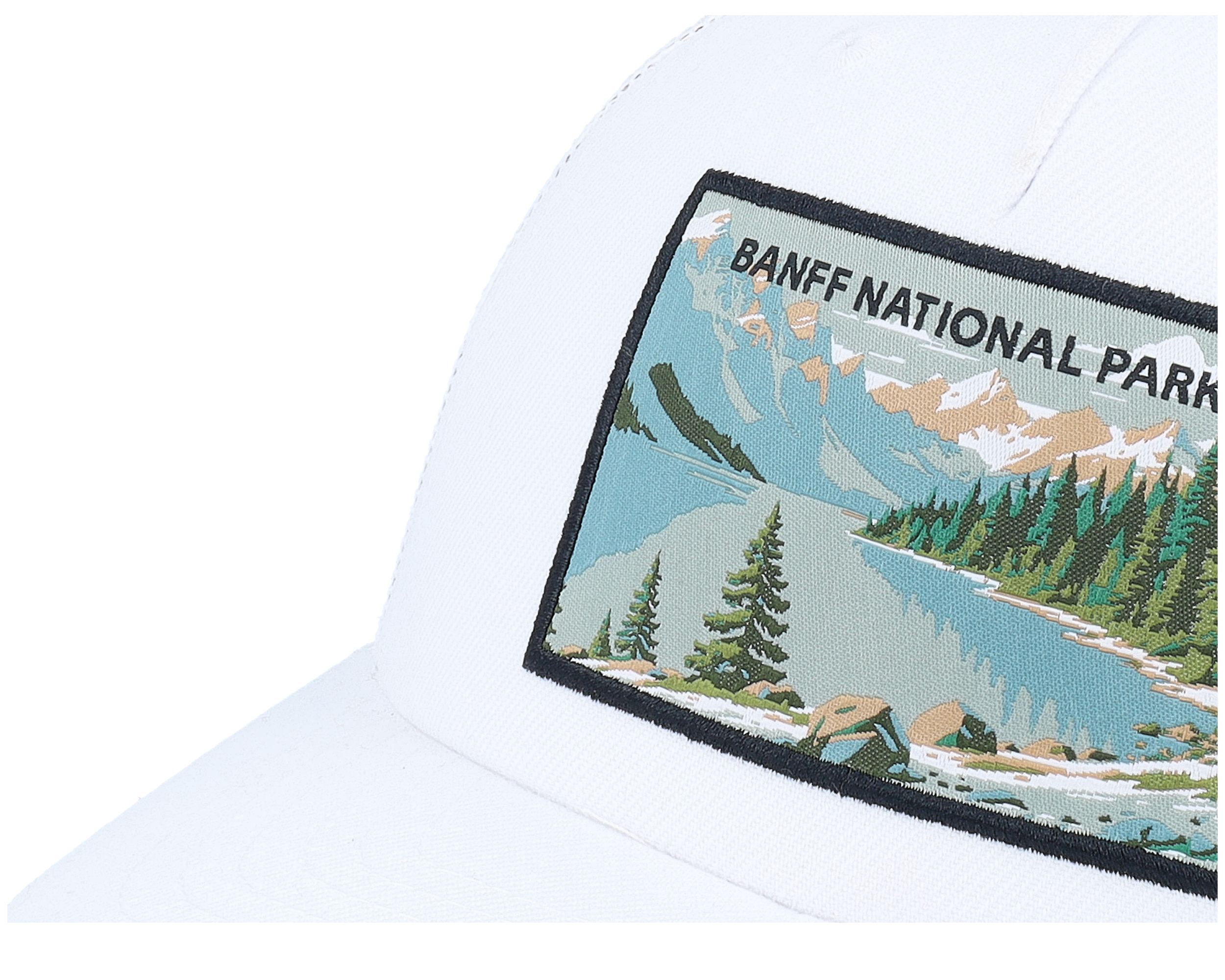 Banff National Park White A-Frame Trucker