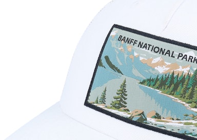 Banff National Park White A-Frame Trucker - Main Image