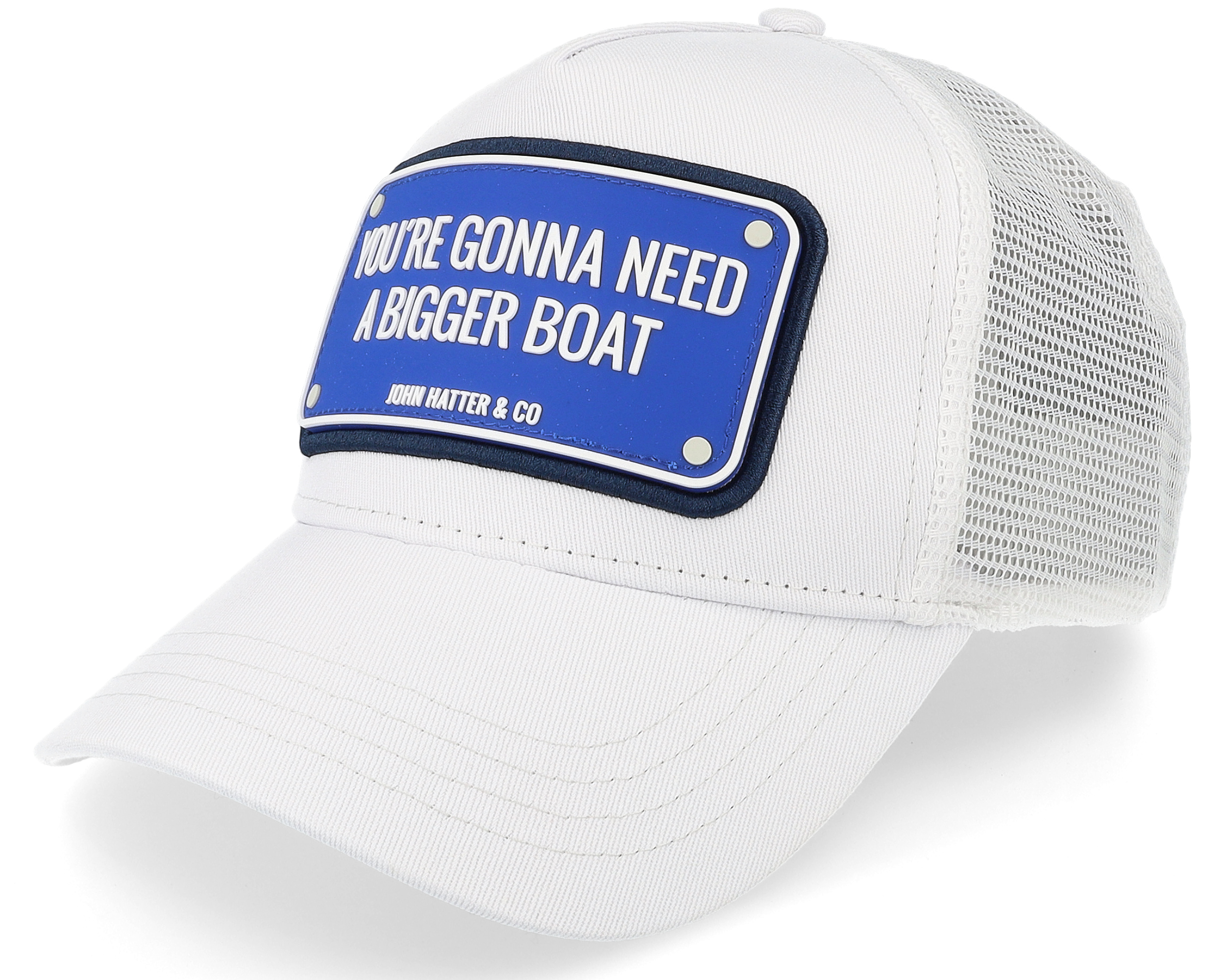Bigger Boat White Trucker - John Hatter & Co cap