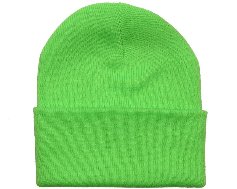 fluro green beanie