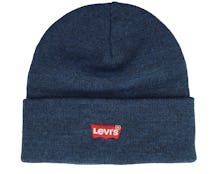 Red Batwing Embroidered Beanie Navy Blue Cuff - Levi's