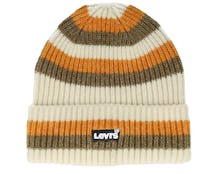 Essential Ribbed Batwing Beanie Off White Cuff - Levi's