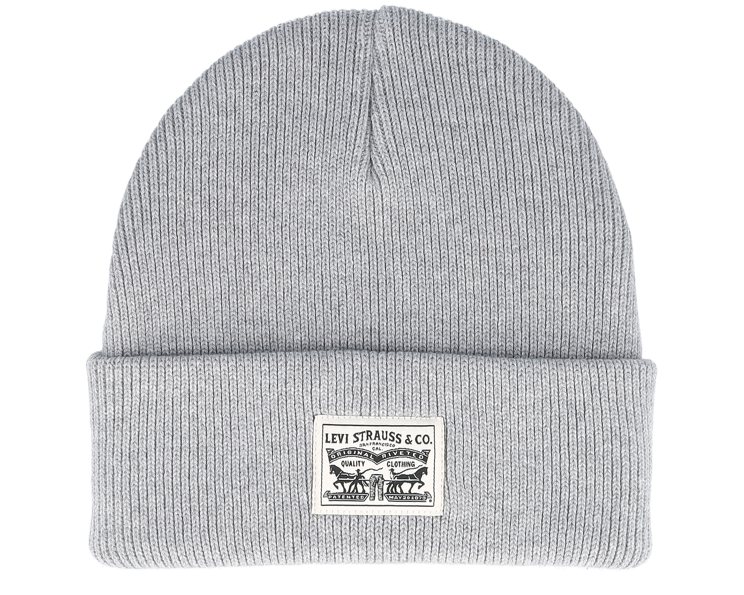 Backpatch Beanie Regular Grey Cuff