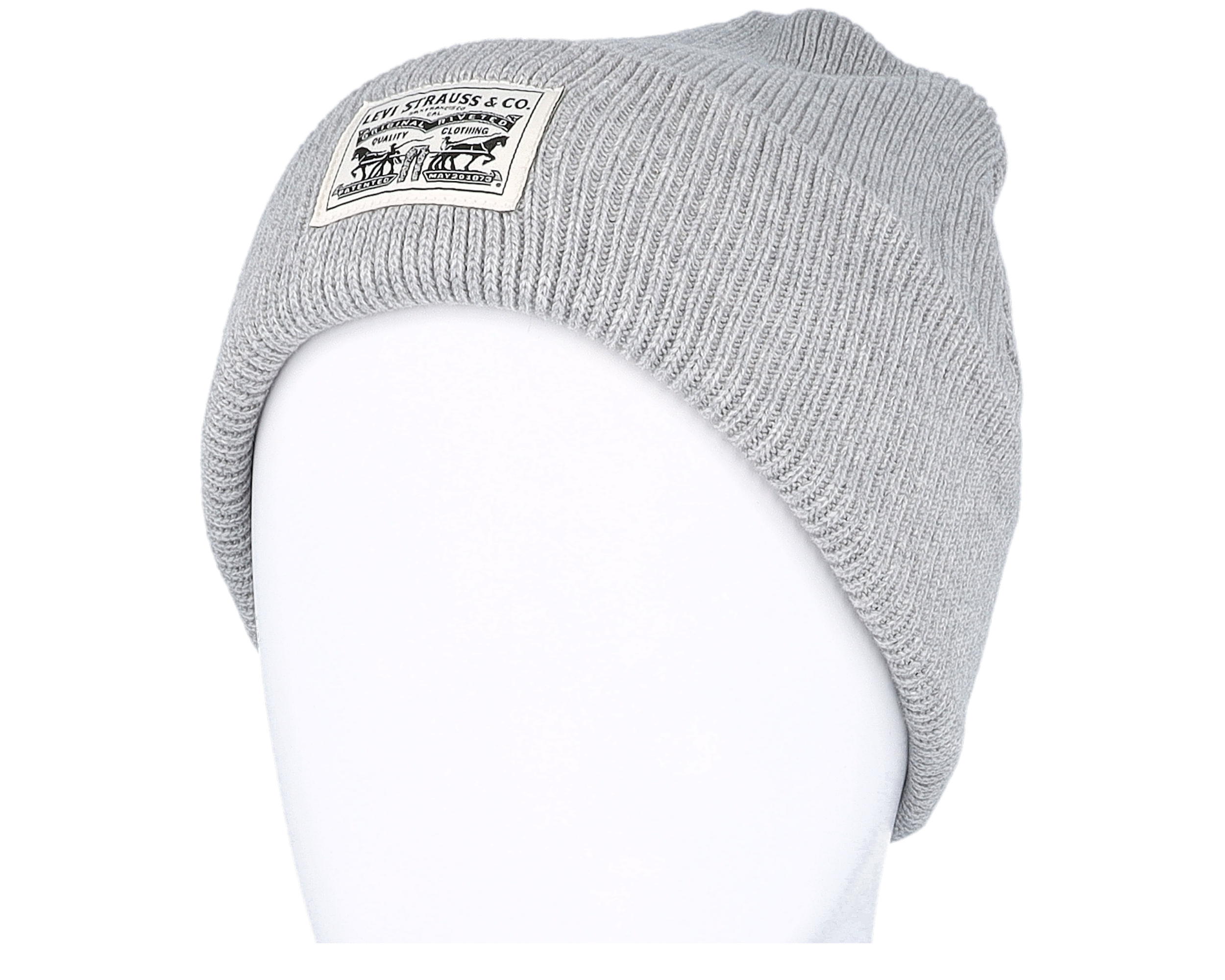 Backpatch Beanie Regular Grey Cuff
