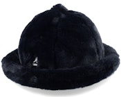 Faux Fur Casual Black Bucket