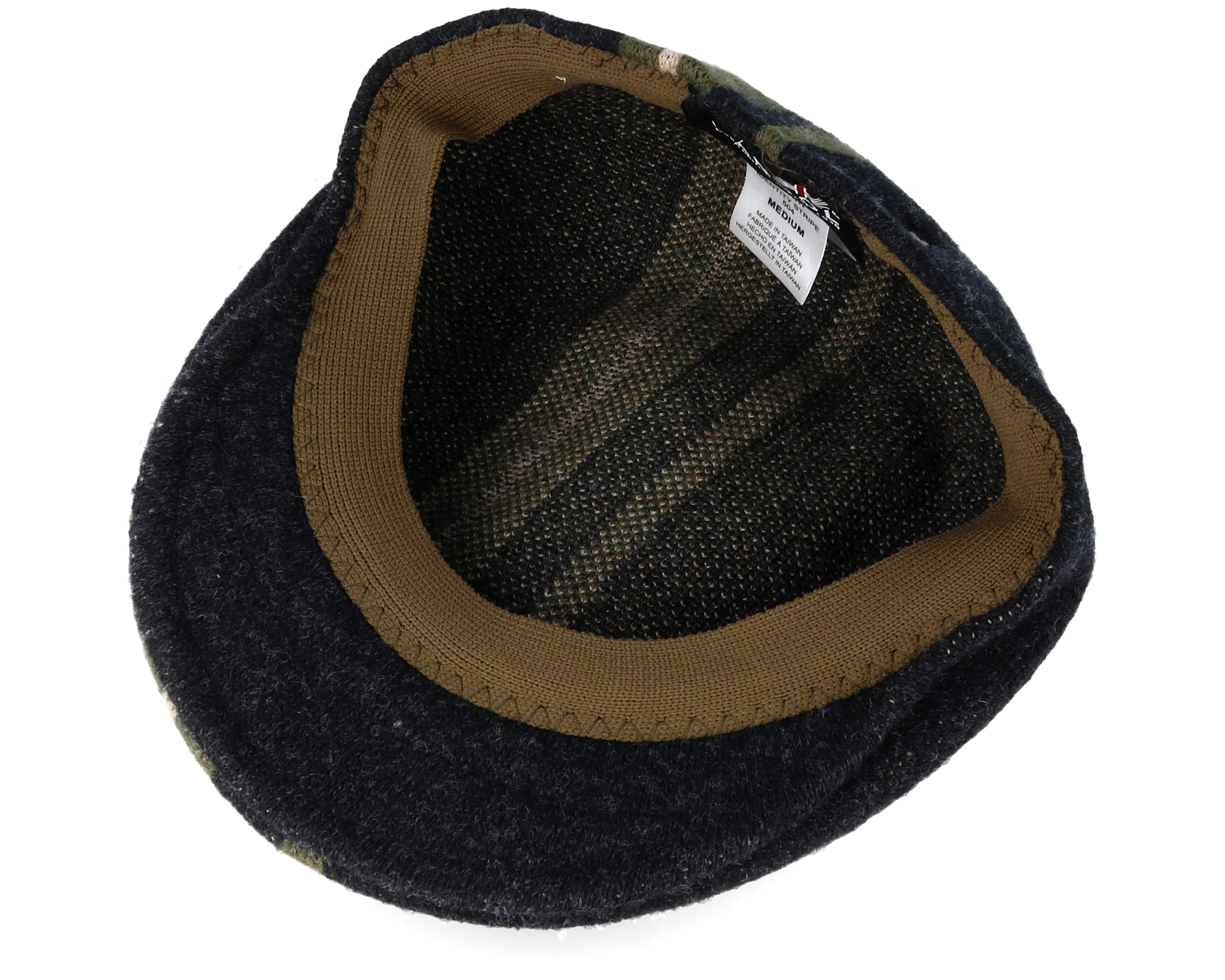 Identity Stripe 504 Black Flat Cap